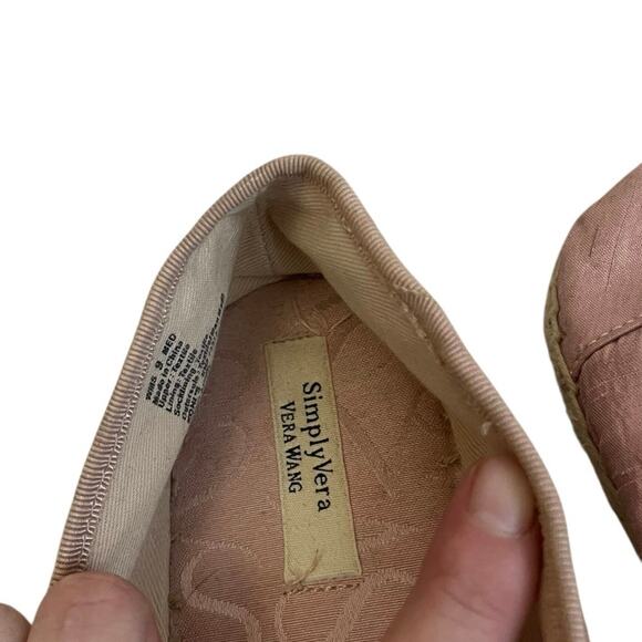 Simply Vera Vera Wang Svorla Pink Rhinestone Beaded Embellished Bow Flats - Picture 6 of 7